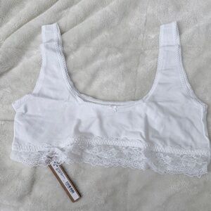 New Skims LIGHTWEIGHT COTTON
LACE SCOOP BRALETTE